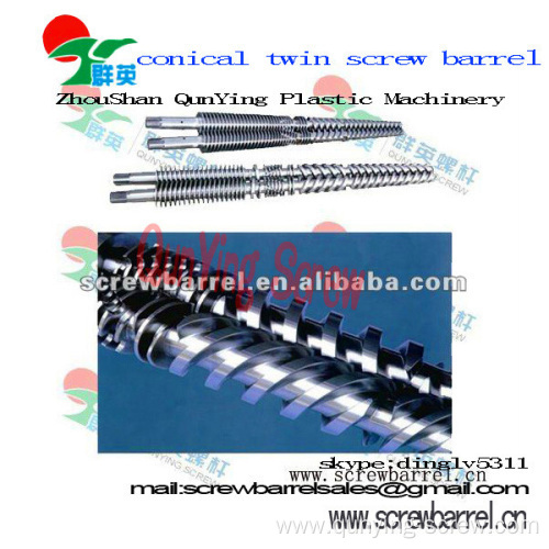 Conical Double Screw And Barrel For Plastic Extruder &amp; Injection Machine 